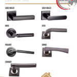 interior and exterior black colour aluminum door handles