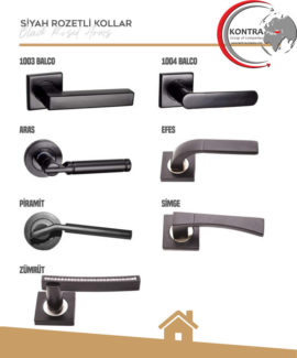 interior and exterior black colour aluminum door handles