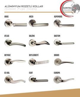 interior and exterior aluminum door handles