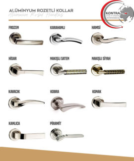 interior and exterior aluminum door handles