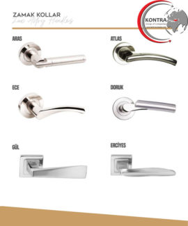 interior and exterior zinc door handles