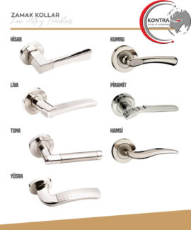 interior and exterior zinc door handles
